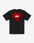 069 Heart T-Shirt - Faded Black
